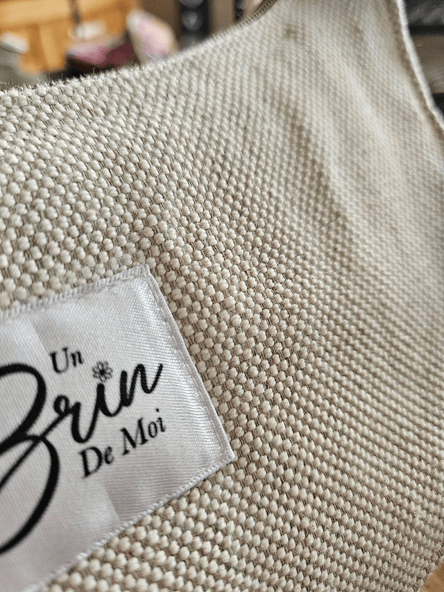 Sac demi-lune duo de beige 