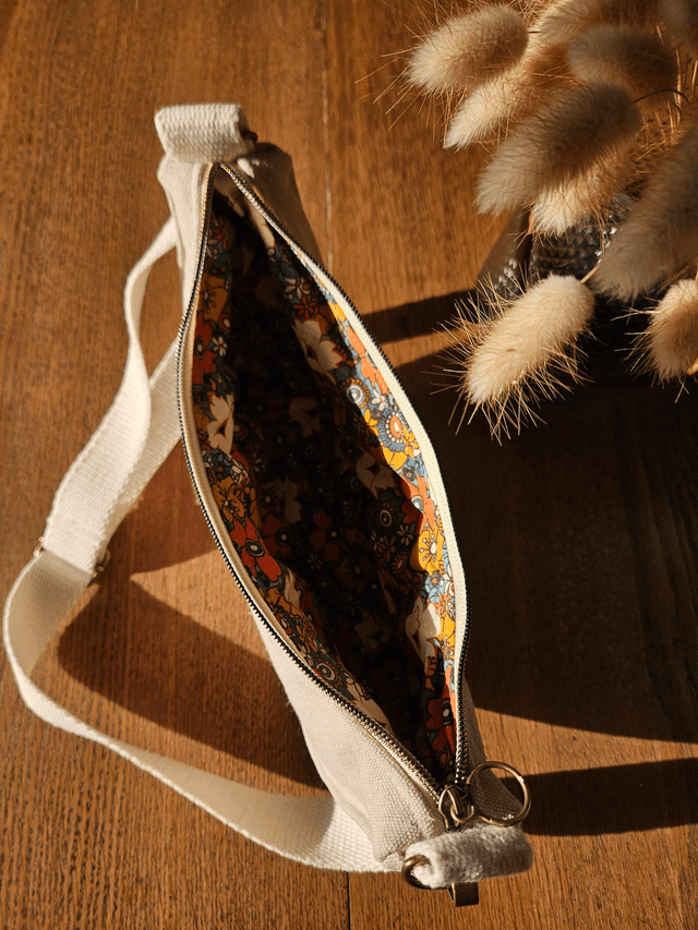Sac demi-lune beige