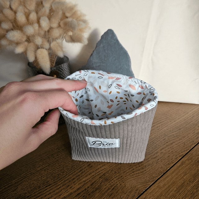Housse de livre taupe format Poche